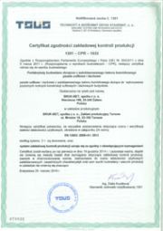 certyfikat zkp tarnow beton komorkowy